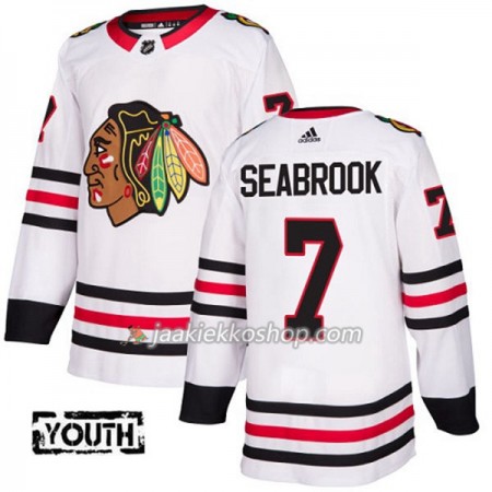 Lapsille NHL Chicago Blackhawks Pelipaita Brent Seabrook 7 Adidas 2017-2018 Valkoinen Authentic